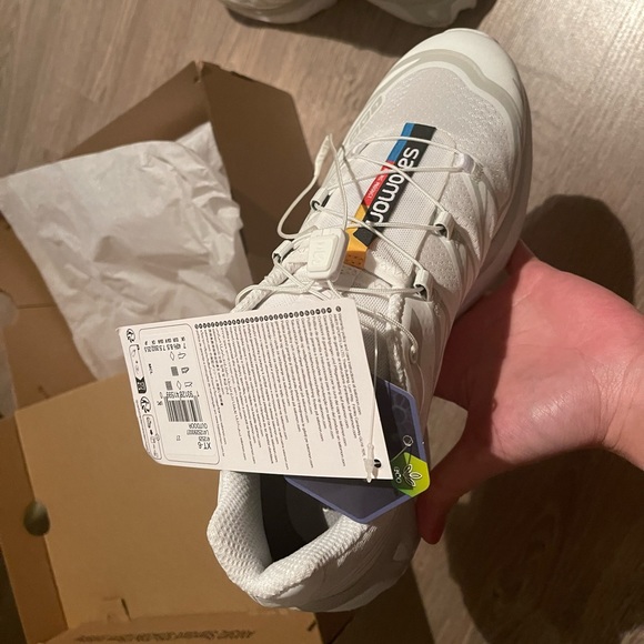 Salomon XT-6 White/Lunar Rock Size 7.5M/8.5W BNIB - Picture 5 of 9